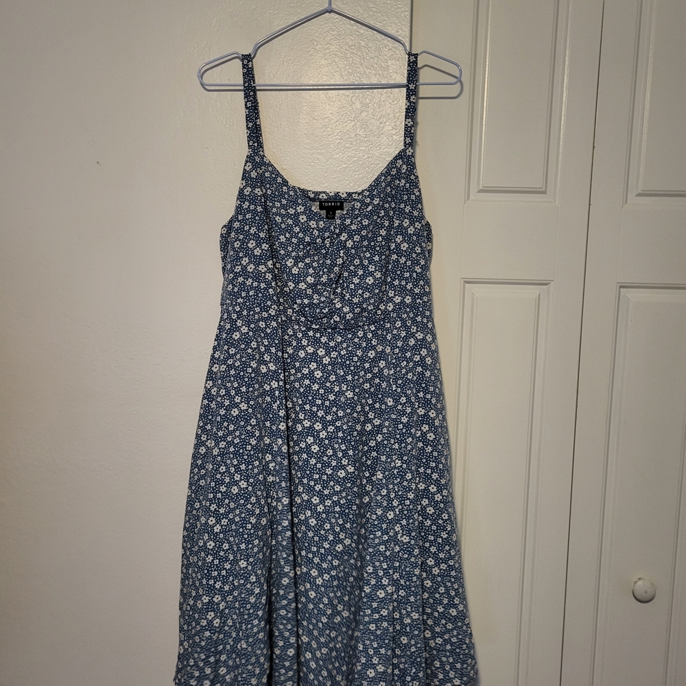Torrid Navy Floral Mini Dress